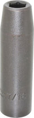 Proto - 1/2" Drive 7/16" Deep Impact Socket - 6 Points, 3-1/4" OAL - USA Tool & Supply