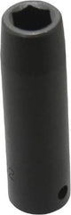 Proto - 1/2" Drive 1/2" Deep Impact Socket - 6 Points, 3-1/4" OAL - USA Tool & Supply