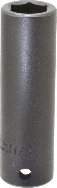 Proto - 1/2" Drive 5/8" Deep Impact Socket - 6 Points, 3-1/4" OAL - USA Tool & Supply