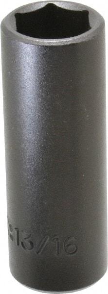 Proto - 1/2" Drive 13/16" Deep Impact Socket - 6 Points, 3-1/4" OAL - USA Tool & Supply
