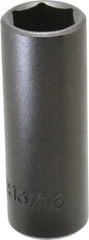 Proto - 1/2" Drive 13/16" Deep Impact Socket - 6 Points, 3-1/4" OAL - USA Tool & Supply
