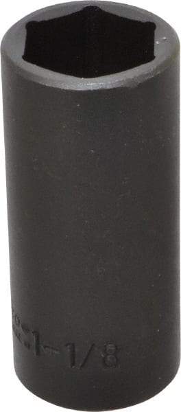 Proto - 1/2" Drive 1-1/8" Deep Impact Socket - 6 Points, 3-1/2" OAL - USA Tool & Supply