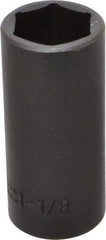 Proto - 1/2" Drive 1-1/8" Deep Impact Socket - 6 Points, 3-1/2" OAL - USA Tool & Supply