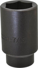 Proto - 1/2" Drive 1-7/16" Deep Impact Socket - 6 Points, 3-1/2" OAL - USA Tool & Supply