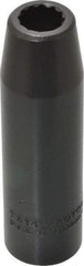 Proto - 1/2" Drive 7/16" Deep Impact Socket - 12 Points, 3-1/4" OAL - USA Tool & Supply