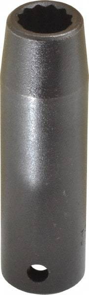 Proto - 1/2" Drive 1/2" Deep Impact Socket - 12 Points, 3-1/4" OAL - USA Tool & Supply