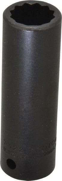 Proto - 1/2" Drive 11/16" Deep Impact Socket - 12 Points, 3-1/4" OAL - USA Tool & Supply