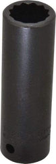 Proto - 1/2" Drive 11/16" Deep Impact Socket - 12 Points, 3-1/4" OAL - USA Tool & Supply