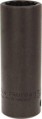 Proto - 1/2" Drive 13/16" Deep Impact Socket - 12 Points, 3-1/4" OAL - USA Tool & Supply