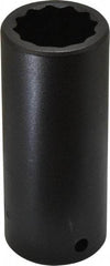 Proto - 1/2" Drive 1" Deep Impact Socket - 12 Points, 3-1/2" OAL - USA Tool & Supply