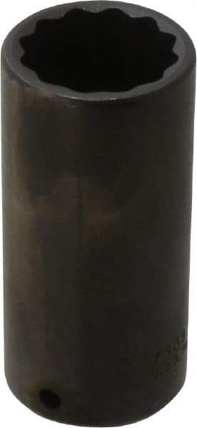 Proto - 1/2" Drive 1-3/16" Deep Impact Socket - 12 Points, 3-1/2" OAL - USA Tool & Supply