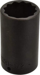 Proto - 1/2" Drive 1-1/2" Deep Impact Socket - 12 Points, 3-1/2" OAL - USA Tool & Supply