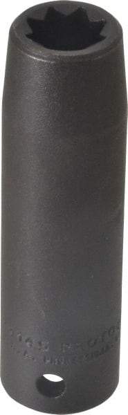 Proto - 1/2" Drive 7/16" Deep Impact Socket - 8 Points, 3-1/4" OAL - USA Tool & Supply