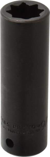 Proto - 1/2" Drive 9/16" Deep Impact Socket - 8 Points, 3-1/4" OAL - USA Tool & Supply