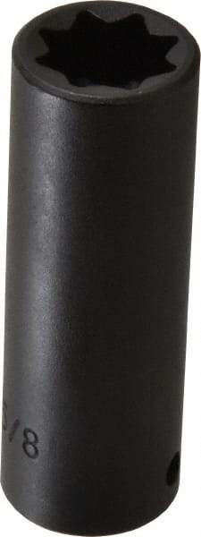 Proto - 1/2" Drive 5/8" Deep Impact Socket - 8 Points, 3-1/4" OAL - USA Tool & Supply
