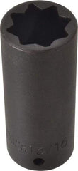 Proto - 1/2" Drive 13/16" Deep Impact Socket - 8 Points, 3-1/4" OAL - USA Tool & Supply