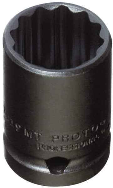 Proto - 1/2" Drive 14mm Standard Impact Socket - 12 Points, 1-1/2" OAL - USA Tool & Supply
