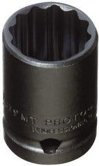 Proto - 1/2" Drive 14mm Standard Impact Socket - 12 Points, 1-1/2" OAL - USA Tool & Supply
