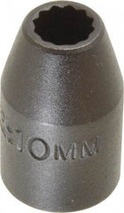 Proto - 1/2" Drive 10mm Standard Impact Socket - 12 Points, 1-1/2" OAL - USA Tool & Supply