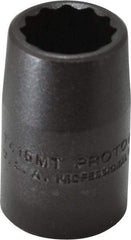 Proto - 1/2" Drive 15mm Standard Impact Socket - 12 Points, 1-1/2" OAL - USA Tool & Supply