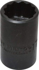 Proto - 1/2" Drive 17mm Standard Impact Socket - 12 Points, 1-1/2" OAL - USA Tool & Supply