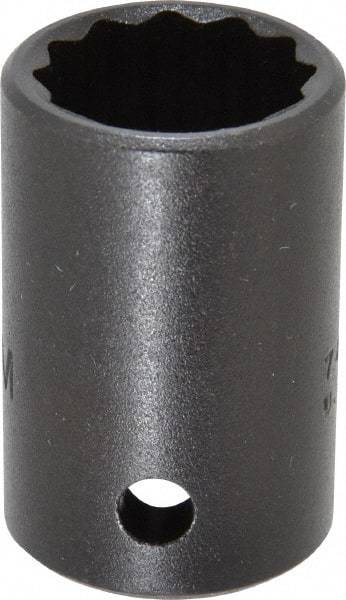Proto - 1/2" Drive 18mm Standard Impact Socket - 12 Points, 1-1/2" OAL - USA Tool & Supply