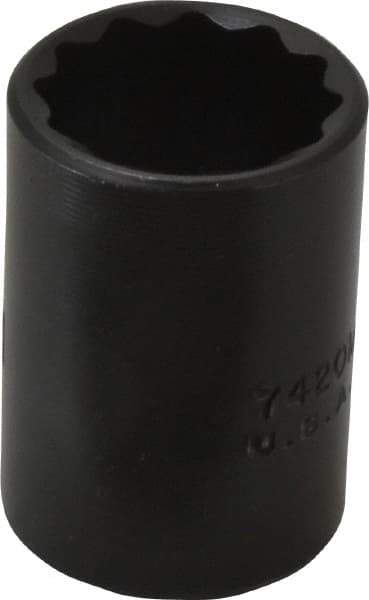 Proto - 1/2" Drive 20mm Standard Impact Socket - 12 Points, 1-1/2" OAL - USA Tool & Supply