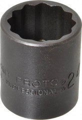 Proto - 1/2" Drive 24mm Standard Impact Socket - 12 Points, 1-1/2" OAL - USA Tool & Supply