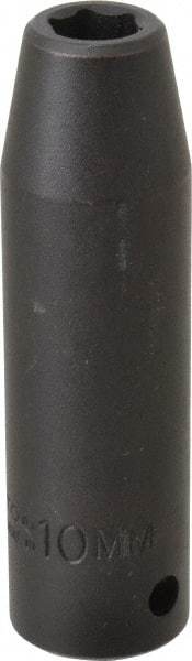 Proto - 1/2" Drive 10mm Deep Impact Socket - 6 Points, 3-1/4" OAL - USA Tool & Supply