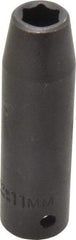 Proto - 1/2" Drive 11mm Deep Impact Socket - 6 Points, 3-1/4" OAL - USA Tool & Supply