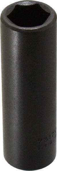 Proto - 1/2" Drive 17mm Deep Impact Socket - 6 Points, 3-1/4" OAL - USA Tool & Supply