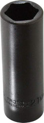 Proto - 1/2" Drive 21mm Deep Impact Socket - 6 Points, 3-1/4" OAL - USA Tool & Supply