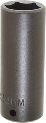 Proto - 1/2" Drive 24mm Deep Impact Socket - 6 Points, 3-1/2" OAL - USA Tool & Supply