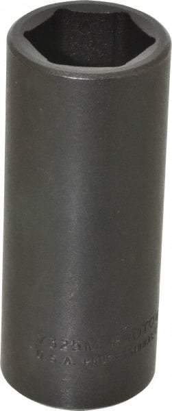 Proto - 1/2" Drive 25mm Deep Impact Socket - 6 Points, 3-1/2" OAL - USA Tool & Supply