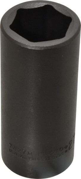 Proto - 1/2" Drive 27mm Deep Impact Socket - 6 Points, 3-1/2" OAL - USA Tool & Supply