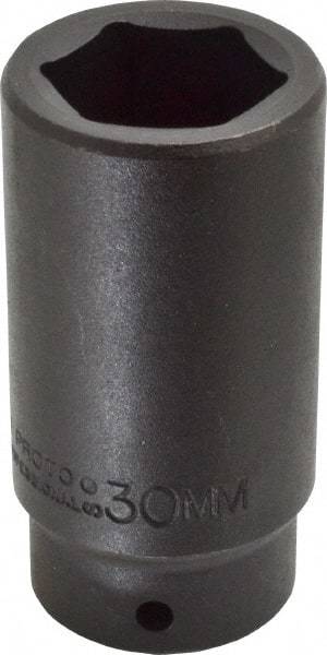 Proto - 1/2" Drive 30mm Deep Impact Socket - 6 Points, 3-1/2" OAL - USA Tool & Supply