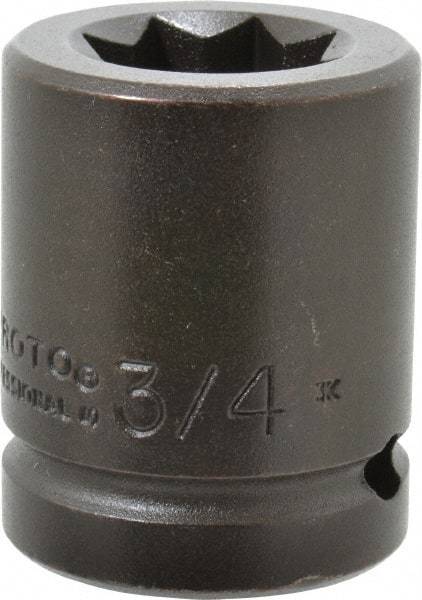 Proto - 3/4" Drive 3/4" Standard Impact Socket - 8 Points, 1-15/16" OAL - USA Tool & Supply