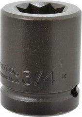 Proto - 3/4" Drive 3/4" Standard Impact Socket - 8 Points, 1-15/16" OAL - USA Tool & Supply