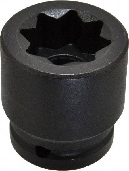 Proto - 3/4" Drive 1" Standard Impact Socket - 8 Points, 2-1/8" OAL - USA Tool & Supply