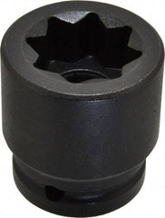 Proto - 3/4" Drive 1" Standard Impact Socket - 8 Points, 2-1/8" OAL - USA Tool & Supply