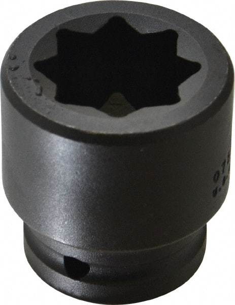 Proto - 3/4" Drive 1-1/16" Standard Impact Socket - 8 Points, 2-3/16" OAL - USA Tool & Supply