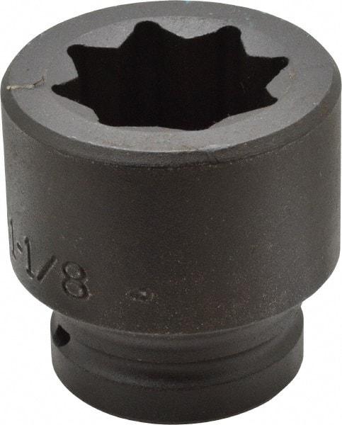 Proto - 3/4" Drive 1-1/8" Standard Impact Socket - 8 Points, 2-1/4" OAL - USA Tool & Supply