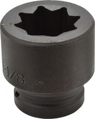 Proto - 3/4" Drive 1-1/8" Standard Impact Socket - 8 Points, 2-1/4" OAL - USA Tool & Supply
