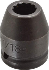 Proto - 3/4" Drive 11/16" Standard Impact Socket - 12 Points, 1-15/16" OAL - USA Tool & Supply