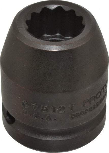 Proto - 3/4" Drive 3/4" Standard Impact Socket - 12 Points, 1-15/16" OAL - USA Tool & Supply
