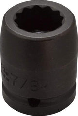 Proto - 3/4" Drive 7/8" Standard Impact Socket - 12 Points, 2" OAL - USA Tool & Supply