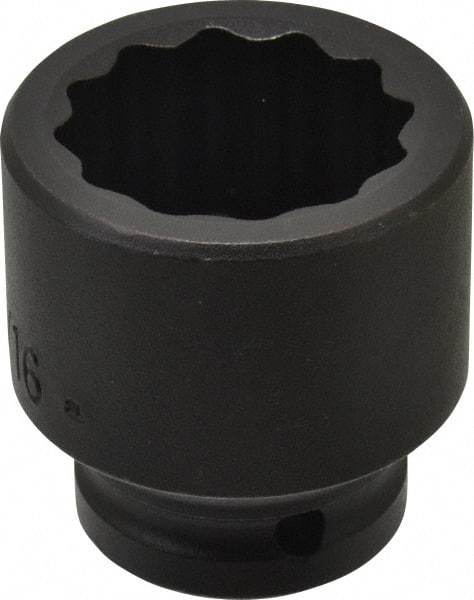 Proto - 3/4" Drive 1-9/16" Standard Impact Socket - 12 Points, 2-7/16" OAL - USA Tool & Supply