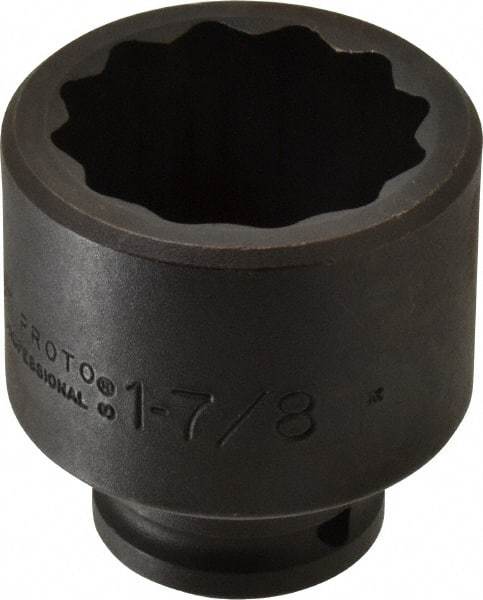 Proto - 3/4" Drive 1-7/8" Standard Impact Socket - 12 Points, 2-13/16" OAL - USA Tool & Supply
