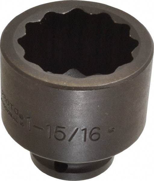 Proto - 3/4" Drive 1-15/16" Standard Impact Socket - 12 Points, 2-13/16" OAL - USA Tool & Supply