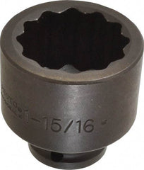 Proto - 3/4" Drive 1-15/16" Standard Impact Socket - 12 Points, 2-13/16" OAL - USA Tool & Supply